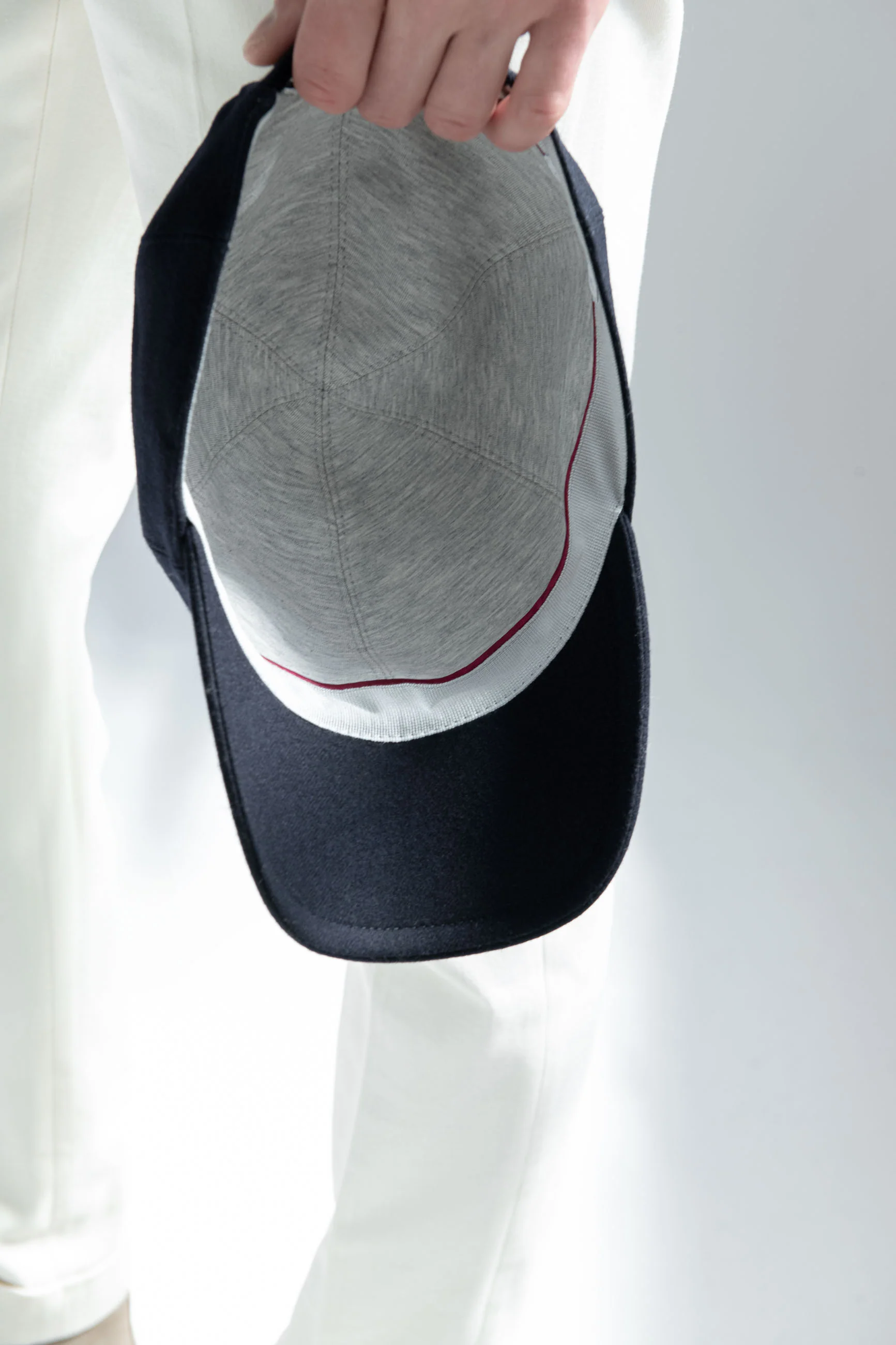 Blue flannel baseball cap - Made in Italy - Image 5