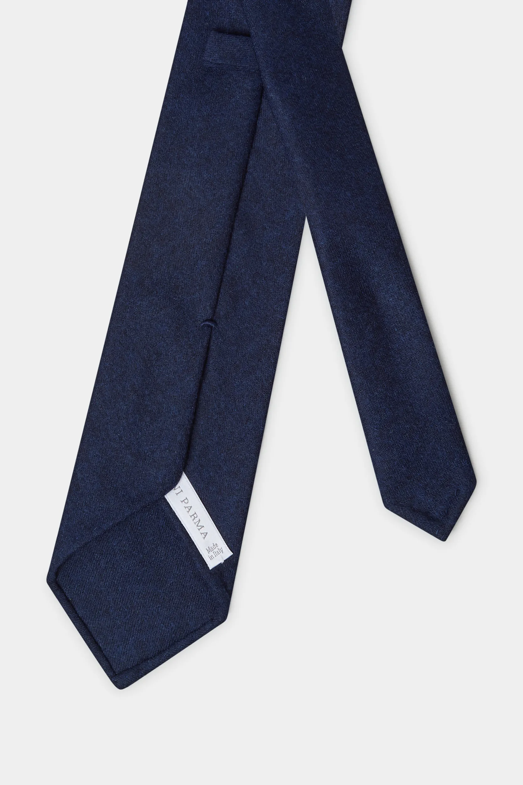 Blue flannel tie - Made In Italy - Image 3