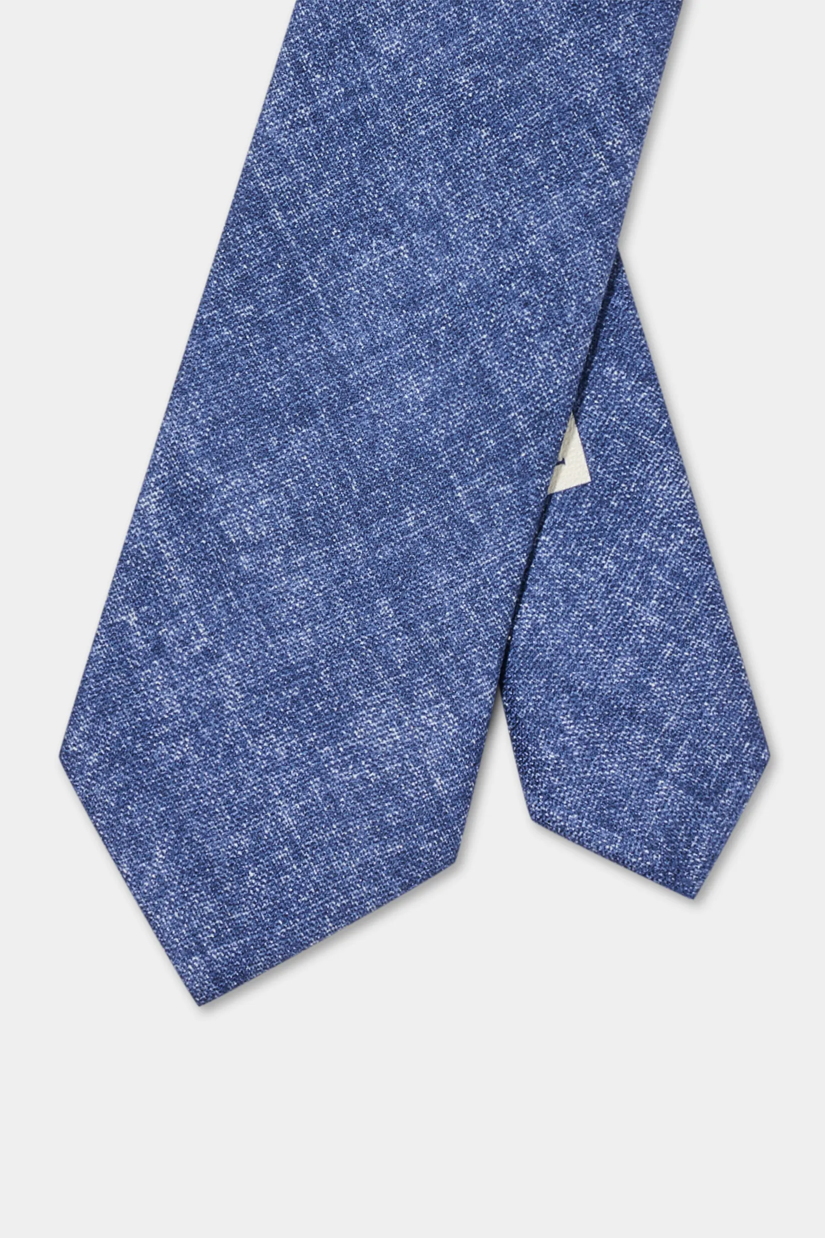 Blue printed silk tie - Made in Italy - Image 4