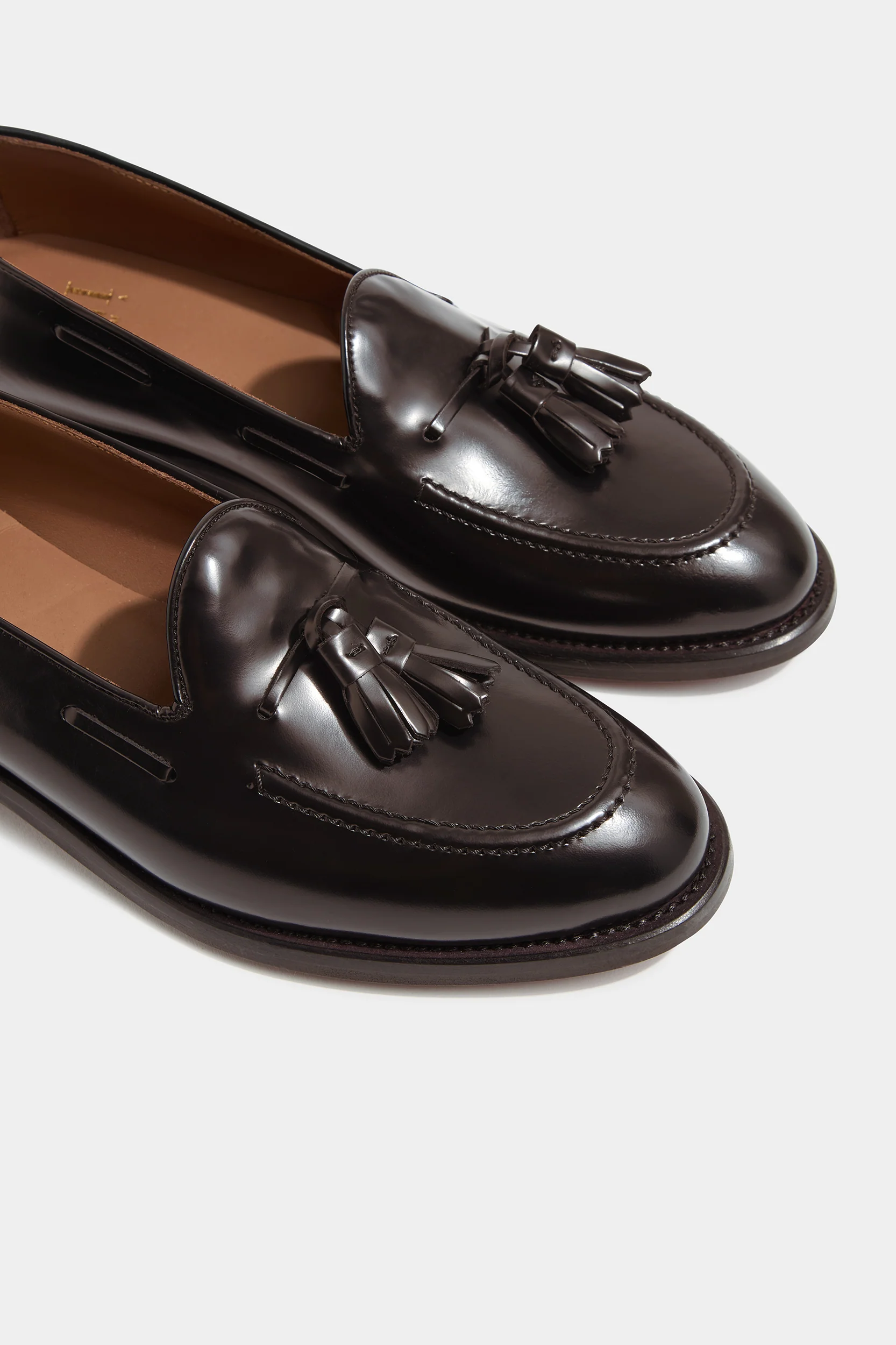 Dark brown tassel loafers - Made In Italy - Image 5