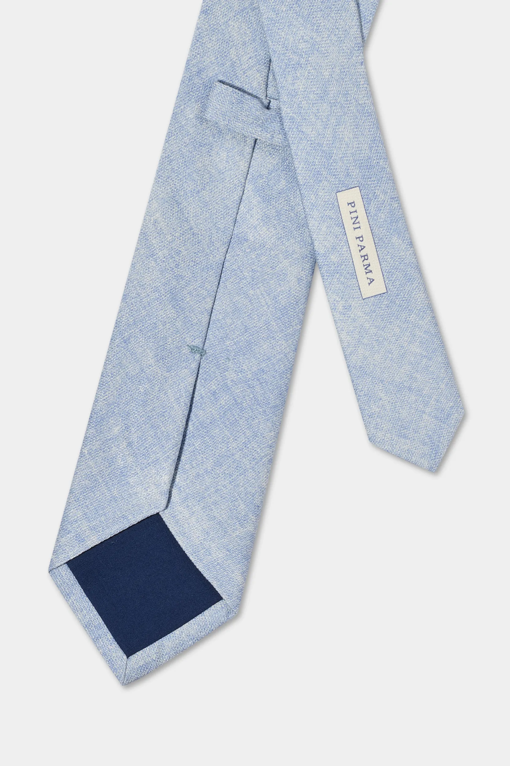 Light blue printed silk tie - Made in Italy - Image 4