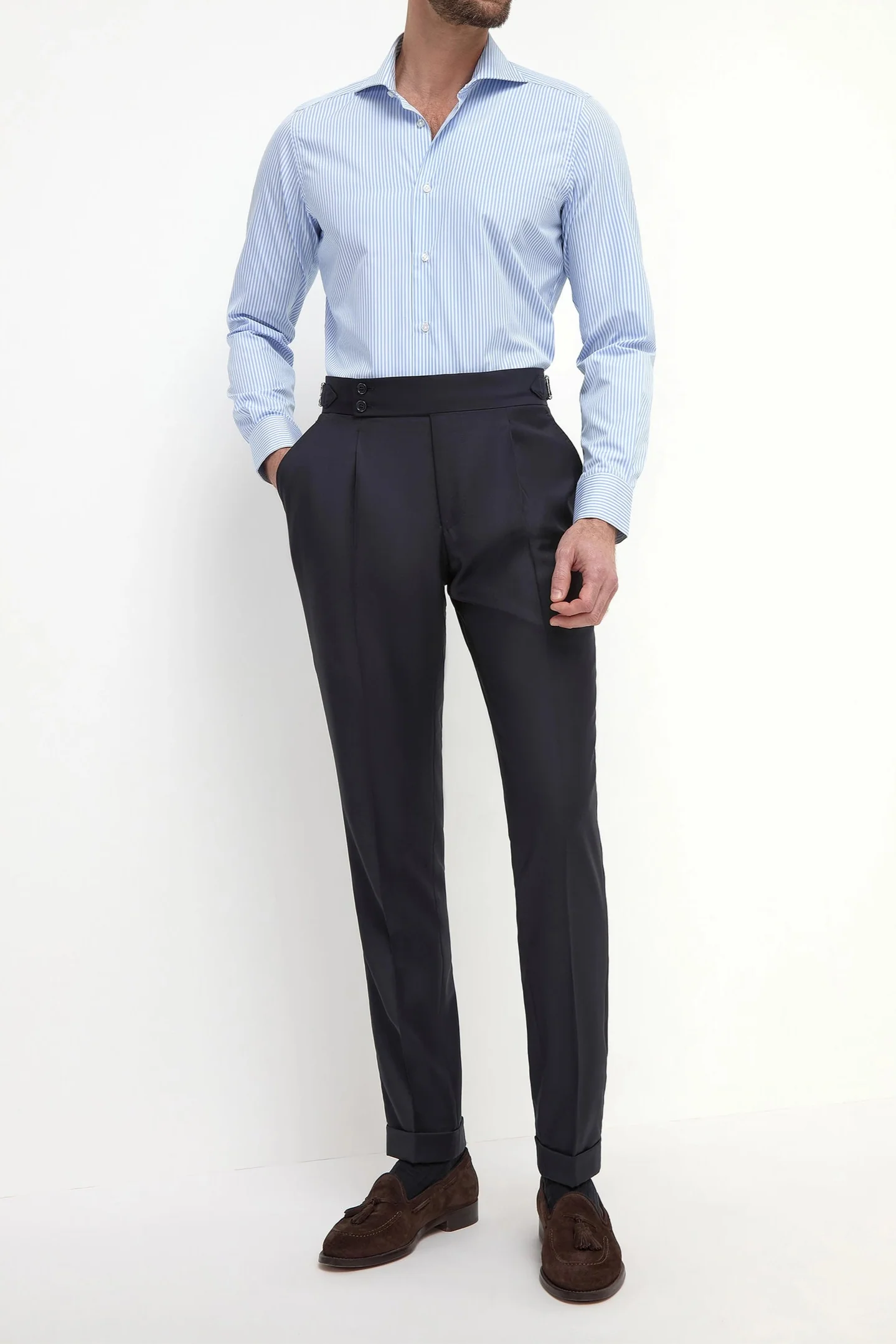 Light Blue Striped Shirt - Made in Italy - Image 5