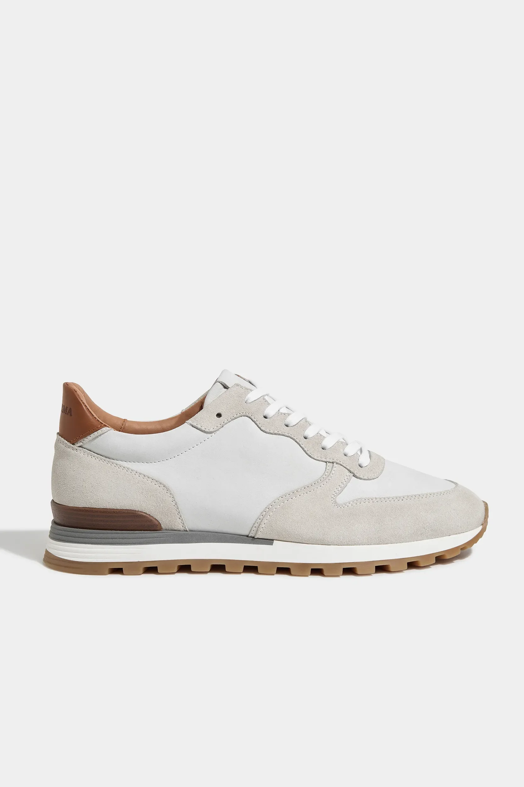 Off-white nabuk and suede runners - Made In Italy - Image 4
